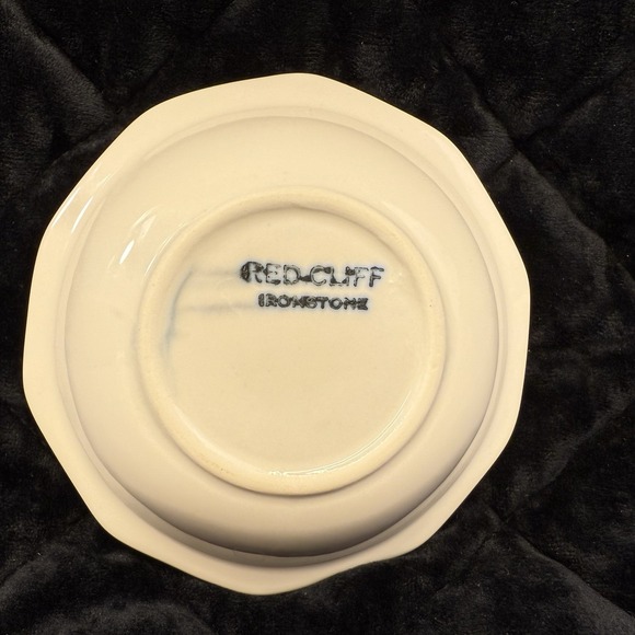 Mini Vintage Red Cliff Ironstone Wash Face Hand Pitcher Basin Ceramic White‎ 4" - Picture 8 of 10